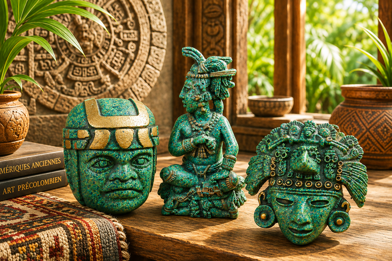 Amérique Précolombienne – Sculptures en Malachite