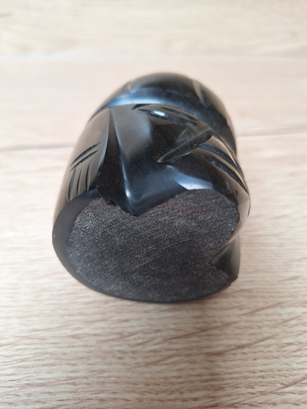 Reproduction Tête Olmèque en Obsidienne, Mexique, Artisanat Amérindien