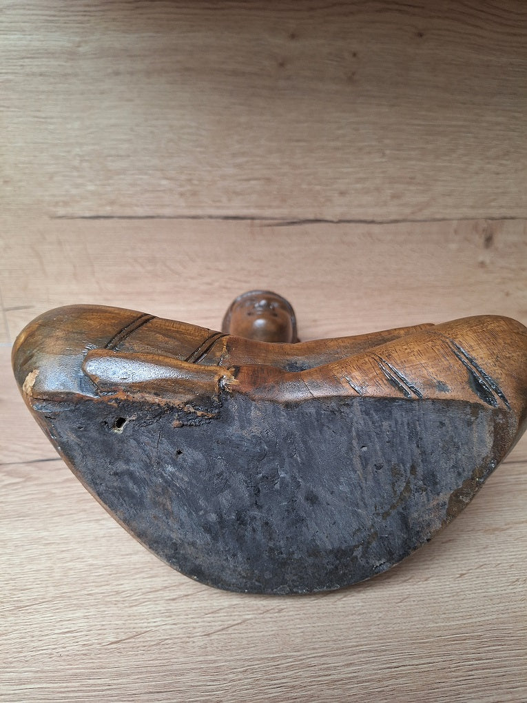 Bouddha en méditation en bois sculpté – Art khmer – Cambodge