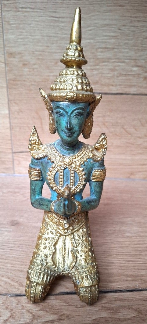 Statuette Theppanom en bronze – Gardien de temple thaïlandais – Thaïlande – 23 cm