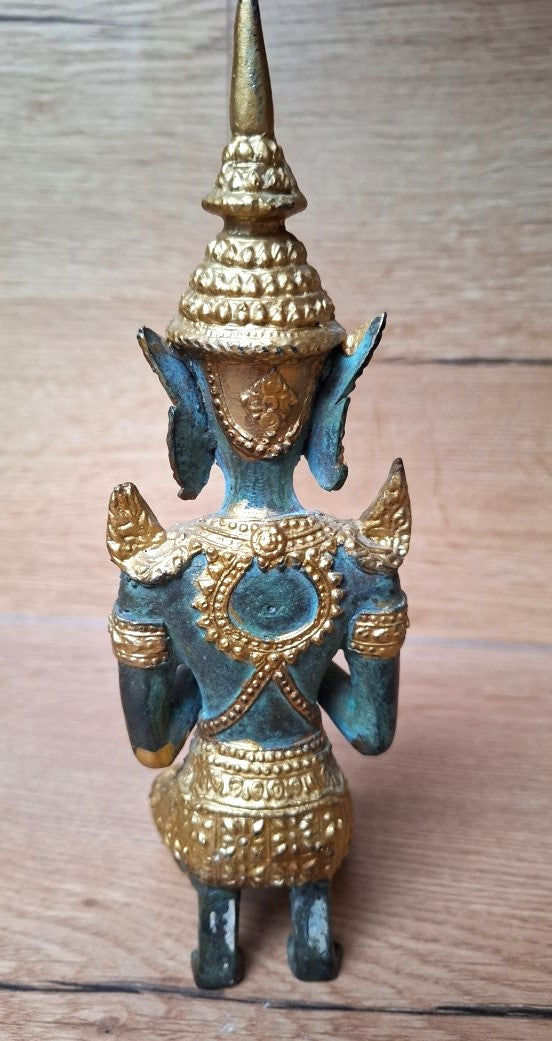 Statuette Theppanom en bronze – Gardien de temple thaïlandais – Thaïlande – 23 cm