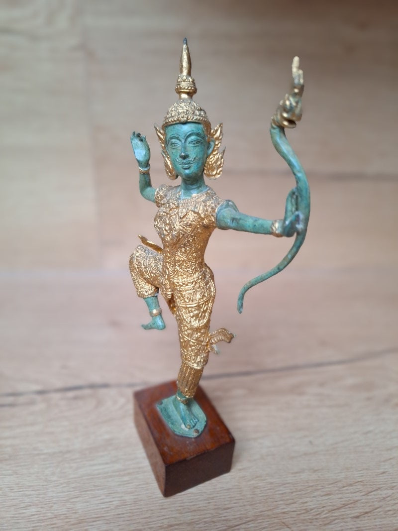 Prince Rama à l’arc – Sculpture thaïlandaise en bronze – 27 cm