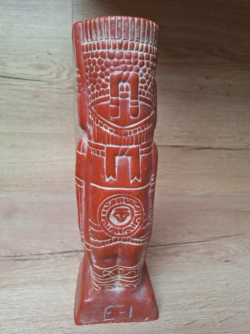 Guerrier Atlante de Tula en terre cuite – Sculpture Toltèque – Mexique – 35 cm
