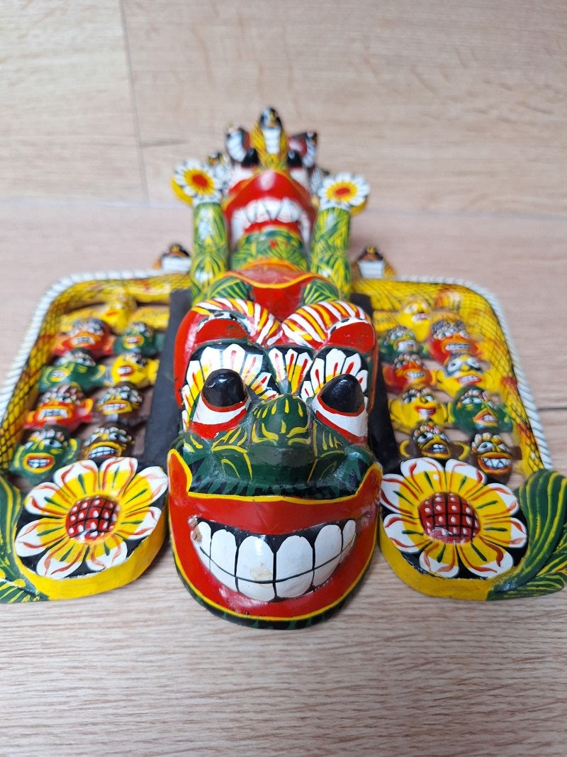 Masque Maha Kola – Les 18 Sanni – Sanni Yakuma – Art traditionnel du Sri Lanka