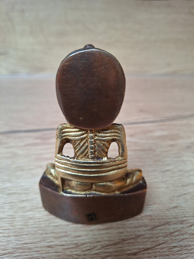 Rare Bouddha ascète en bronze doré – Siddhartha avant l'Éveil – Art bouddhique, Asie