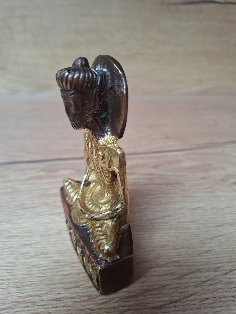 Rare Bouddha ascète en bronze doré – Siddhartha avant l'Éveil – Art bouddhique, Asie