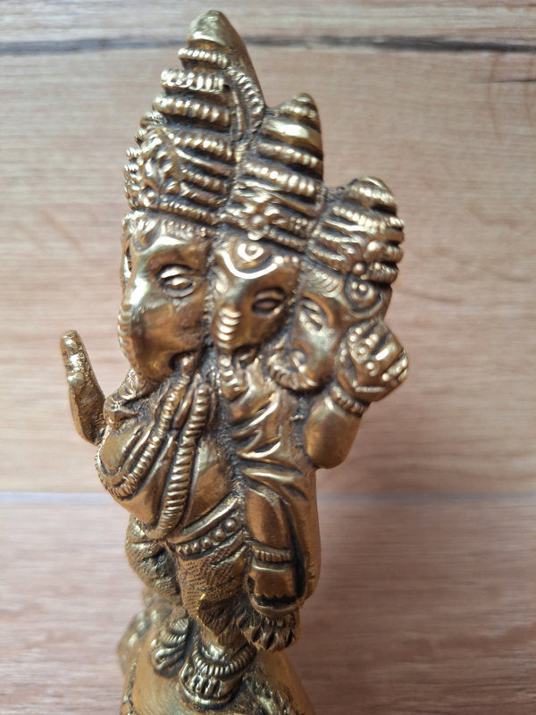 Statue de Panchamukhi Ganesh en bronze massif – Divinité Hindou, Inde.