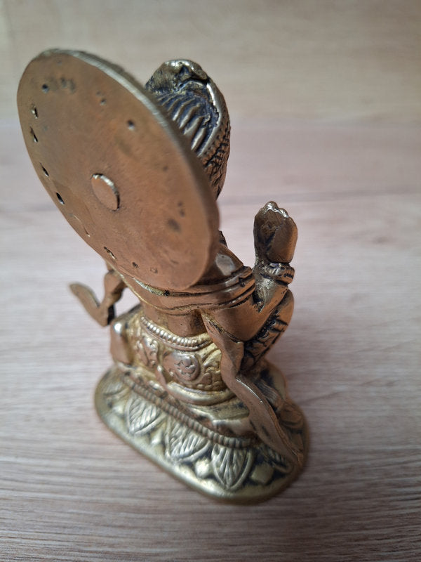 Statue de Hanuman en bronze – héros du Ramayana - Sculpture hindoue artisanale