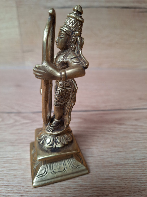 Sri Rama avec arc Kodanda – Statue en laiton massif – Divinité hindoue – Inde