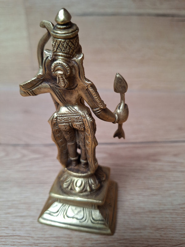 Sri Rama avec arc Kodanda – Statue en laiton massif – Divinité hindoue – Inde