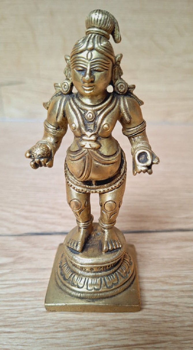 Laddu Gopal – Krishna Enfant en laiton massif – Statue Divinité hindoue, Inde, Asie.
