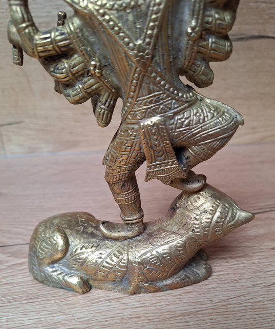 Statue de Tossakan (Thotsakan) en laiton massif – Roi-démon du Ramakien – Art thaïlandais