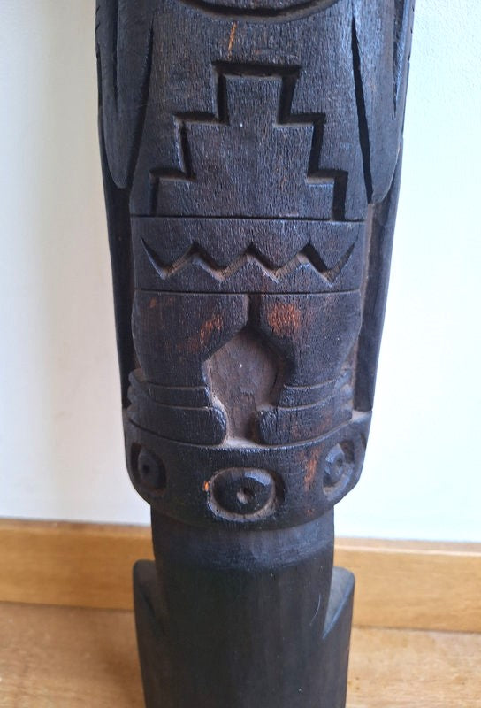 Grande statue Inca en bois de Chonta – Divinité des Graines – 50 cm – Art andin