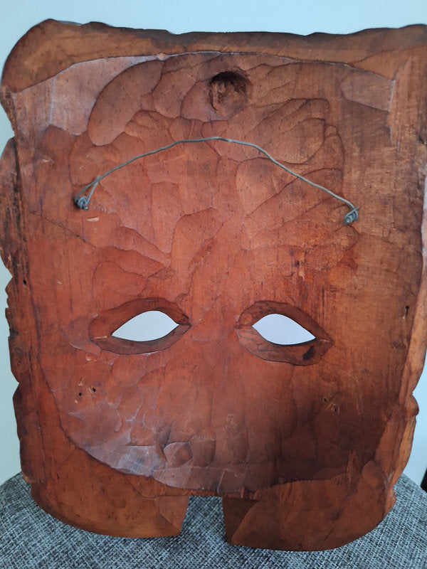 Masque guatémaltèque en bois sculpté – Inspiration Maya – Artisanat traditionnel – 25 cm