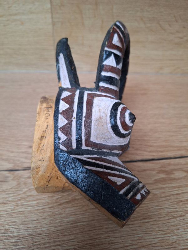 Masque buffle de style Bwa en bois polychrome – Burkina Faso – Art africain