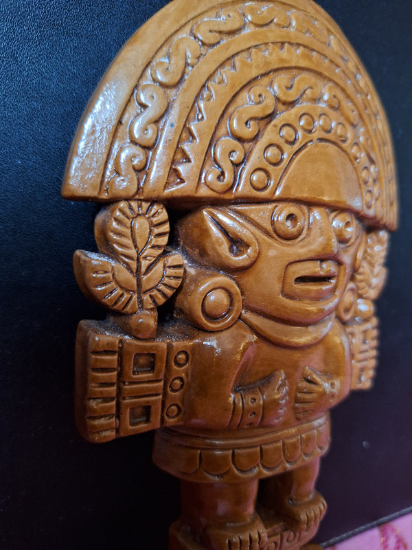 Tumi cérémoniel du Pérou – Sculpture en céramique – Art précolombien Chimú / Inca – 20 cm