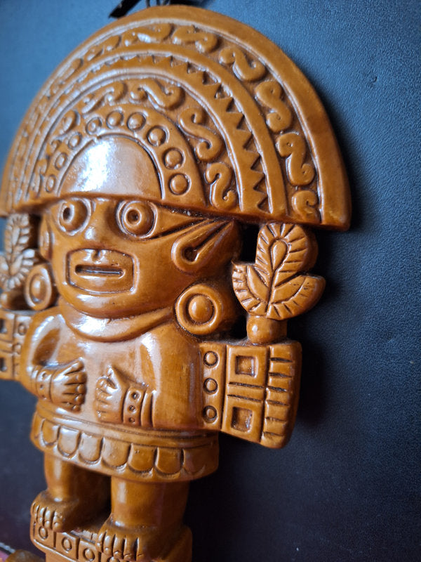 Tumi cérémoniel du Pérou – Sculpture en céramique – Art précolombien Chimú / Inca – 20 cm