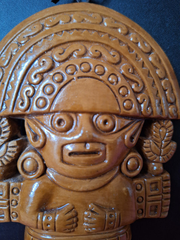 Tumi cérémoniel du Pérou – Sculpture en céramique – Art précolombien Chimú / Inca – 20 cm