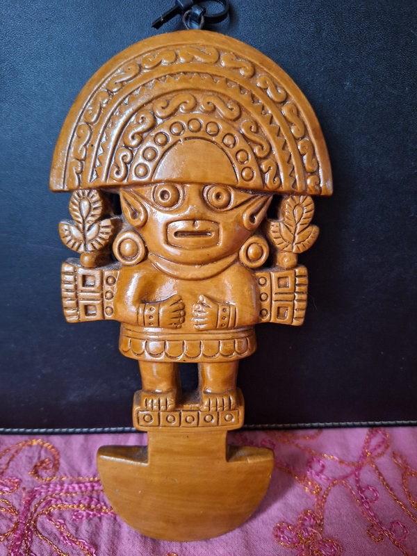 Tumi cérémoniel du Pérou – Sculpture en céramique – Art précolombien Chimú / Inca – 20 cm