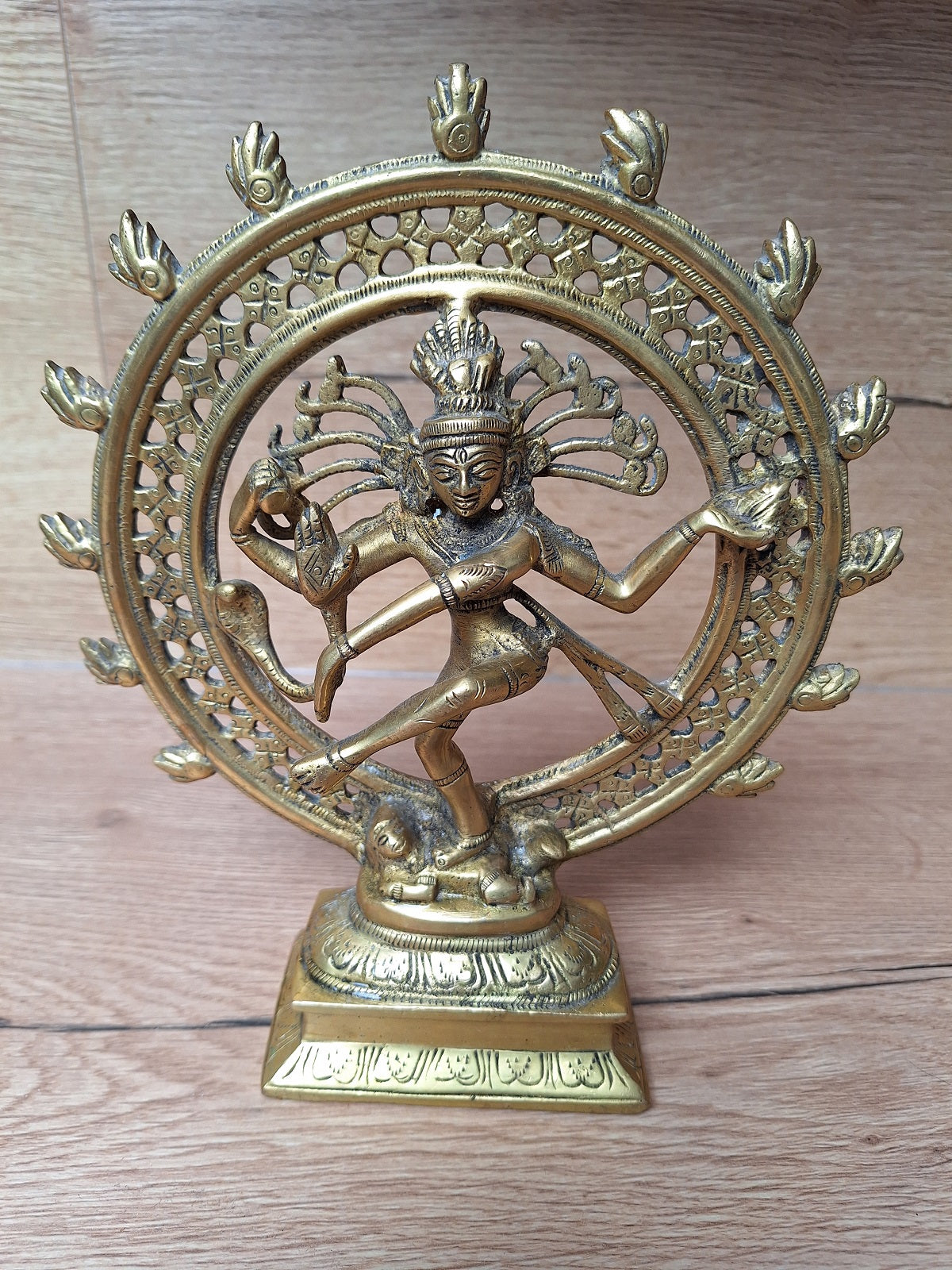 Shiva Nataraja en bronze/laiton – Dieu hindou de la danse cosmique – Inde – 24 cm