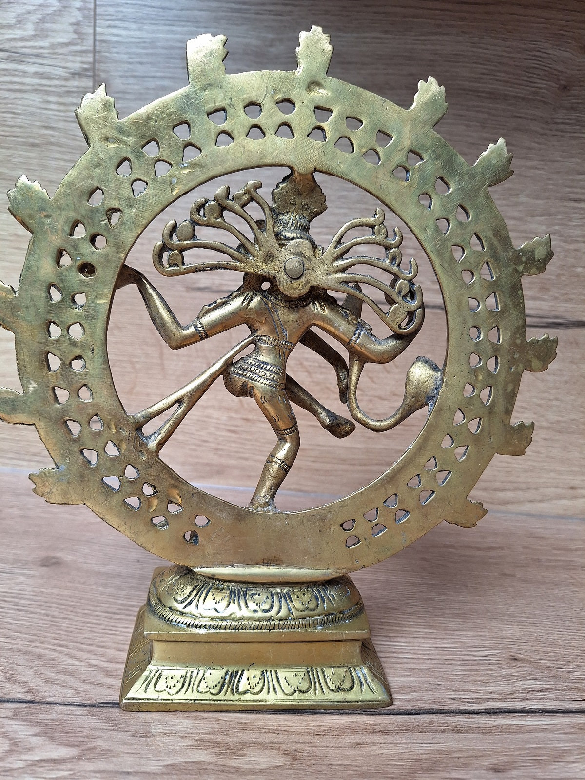 Shiva Nataraja en bronze/laiton – Dieu hindou de la danse cosmique – Inde – 24 cm