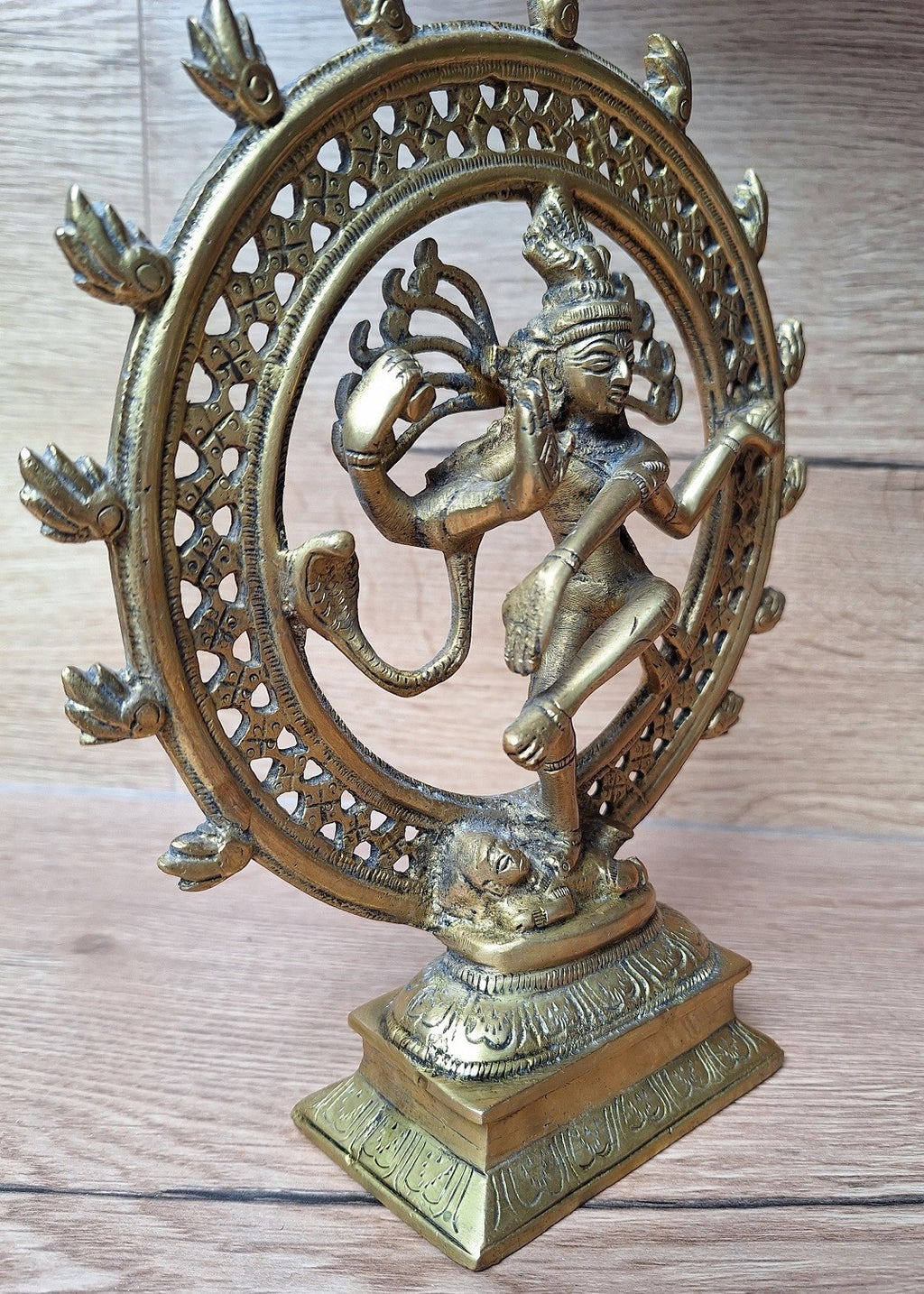 Shiva Nataraja en bronze/laiton – Dieu hindou de la danse cosmique – Inde – 24 cm