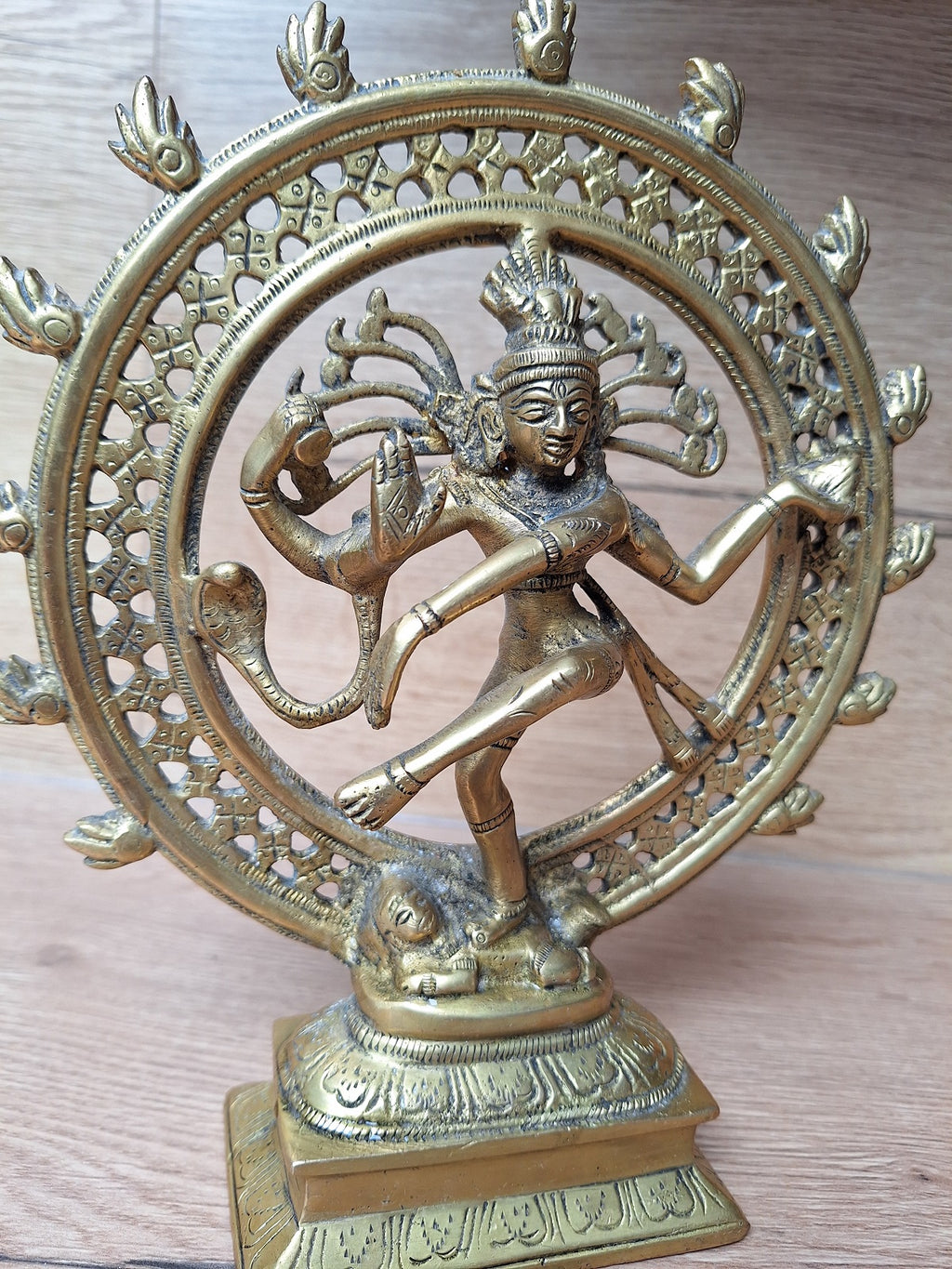 Shiva Nataraja en bronze/laiton – Dieu hindou de la danse cosmique – Inde – 24 cm