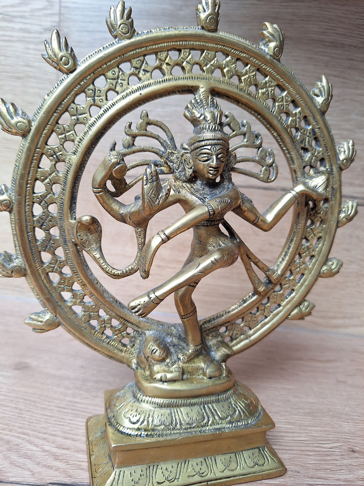 Shiva Nataraja en bronze/laiton – Dieu hindou de la danse cosmique – Inde – 24 cm