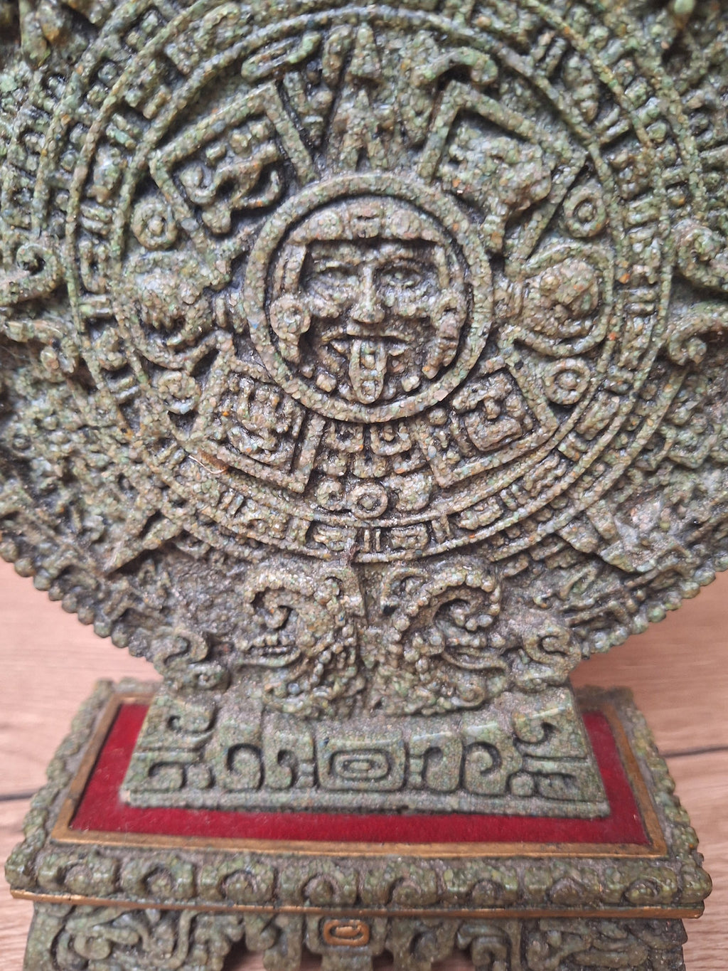Pierre du Soleil Aztèque – Original Zarebski – Malachite – Mexique – Vintage