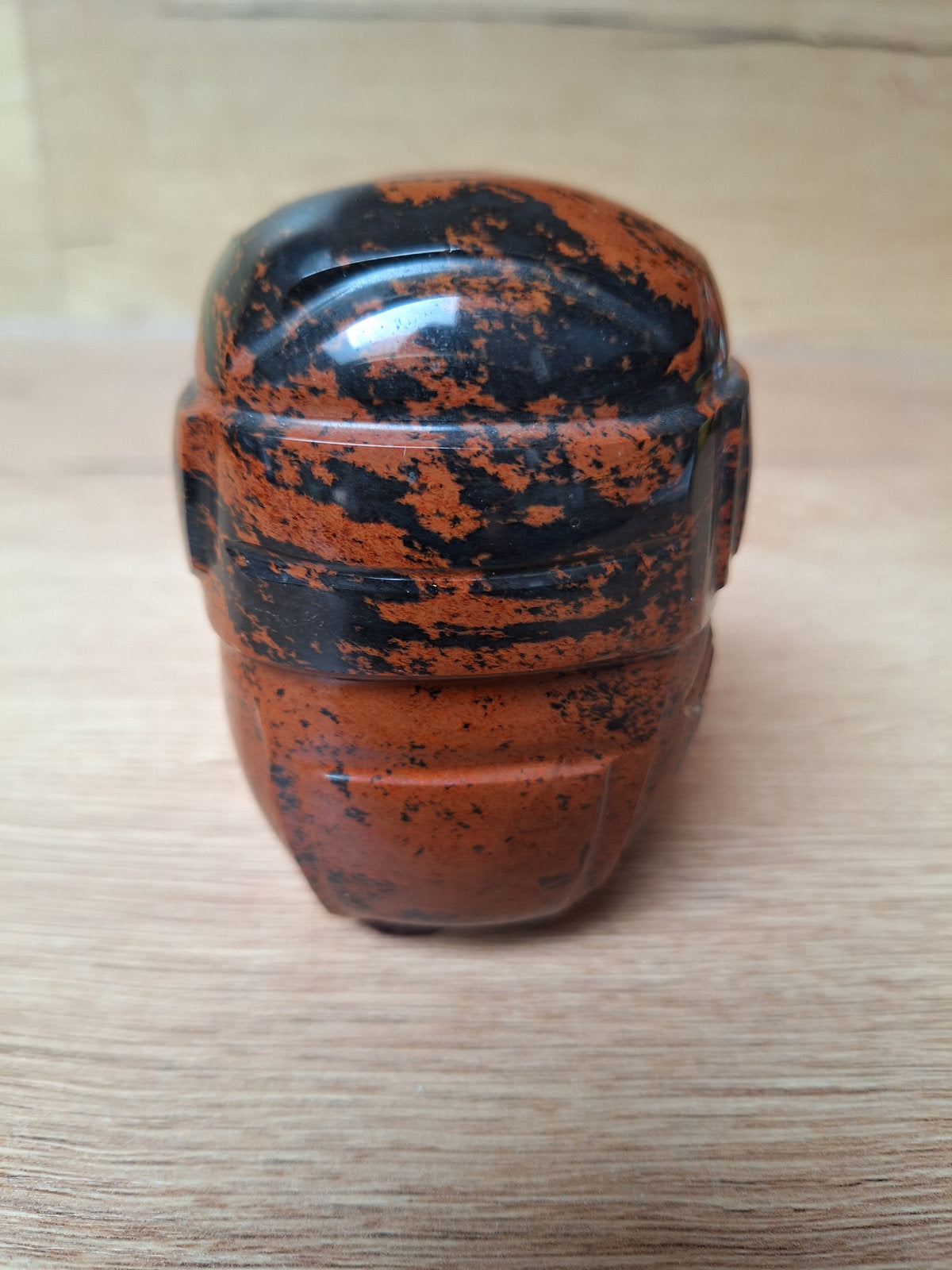 Sculpture Tête Olmèque en Obsidienne Acajou - Art Précolombien Mésoaméricain Poli - Mexique