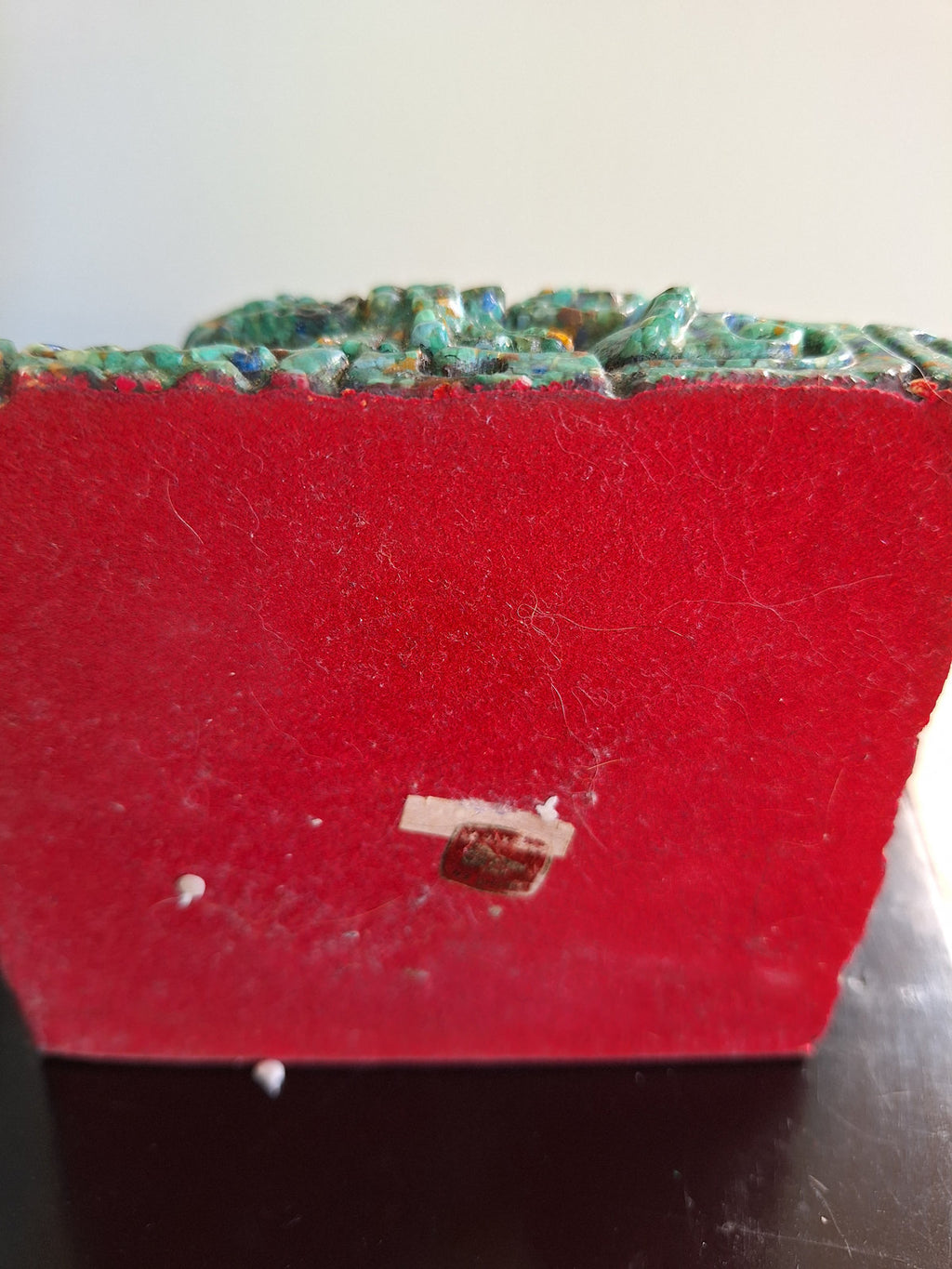 Souverain Maya en Malachite – Sculpture Mexicaine Vintage – Art Précolombien