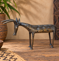 Grande antilope Africaine en bronze à la cire perdue – Artisanat du Mali – 40 cm – 2 kg