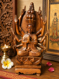 Cundi Bodhisattva – Quan Âm Chuẩn Đề – Statue en bois sculpté, Vietnam