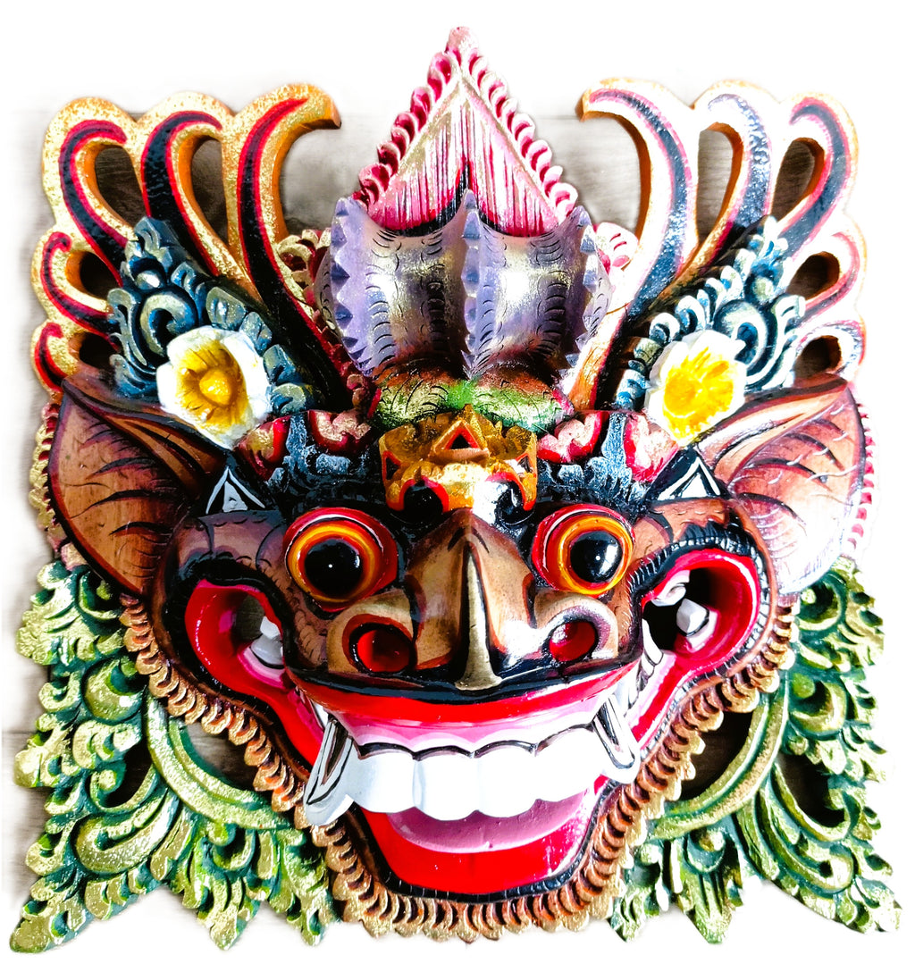 Masque Traditionnel Barong, Culture Balinaise, Masque rituel, Asie, Bali, Art mural