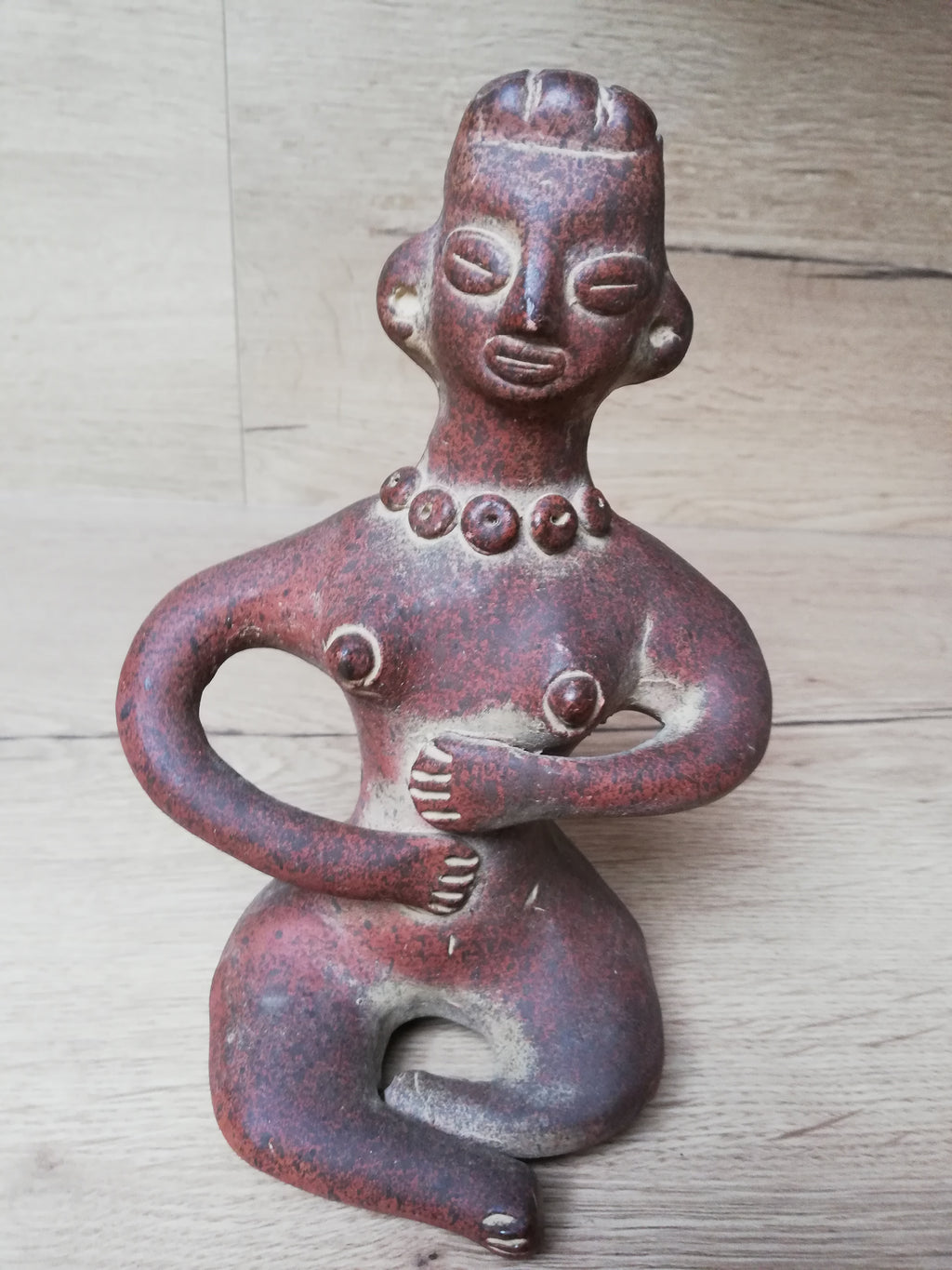 Statuette Femme Précolombienne Mexique – Terre Cuite 19,5 cm – Art Mésoaméricain