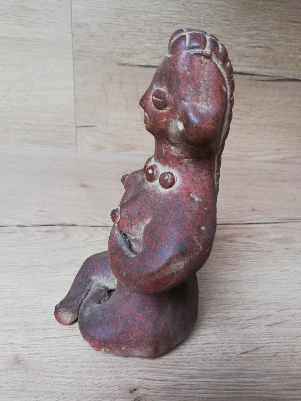 Statuette Femme Précolombienne Mexique – Terre Cuite 19,5 cm – Art Mésoaméricain