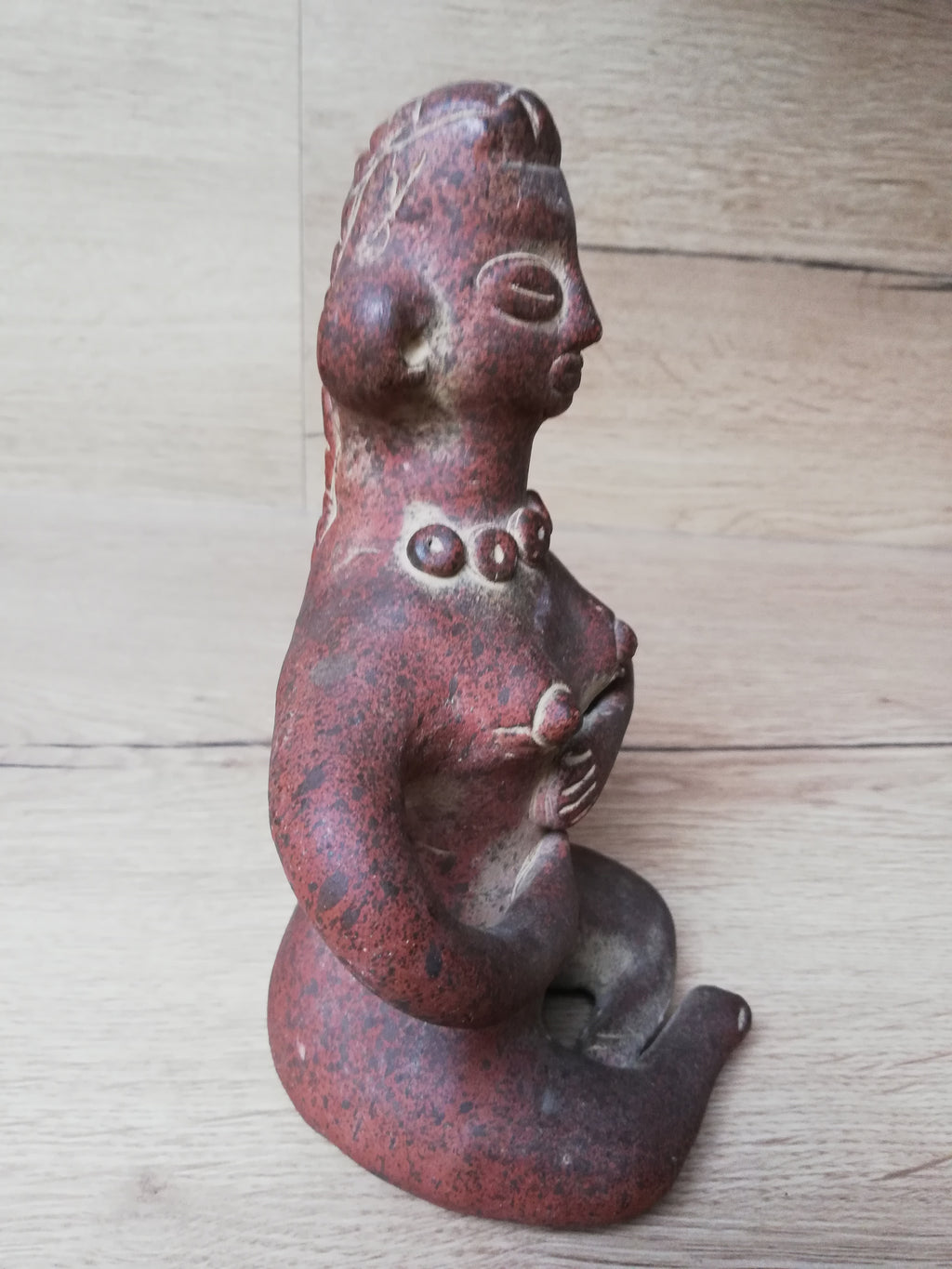 Statuette Femme Précolombienne Mexique – Terre Cuite 19,5 cm – Art Mésoaméricain