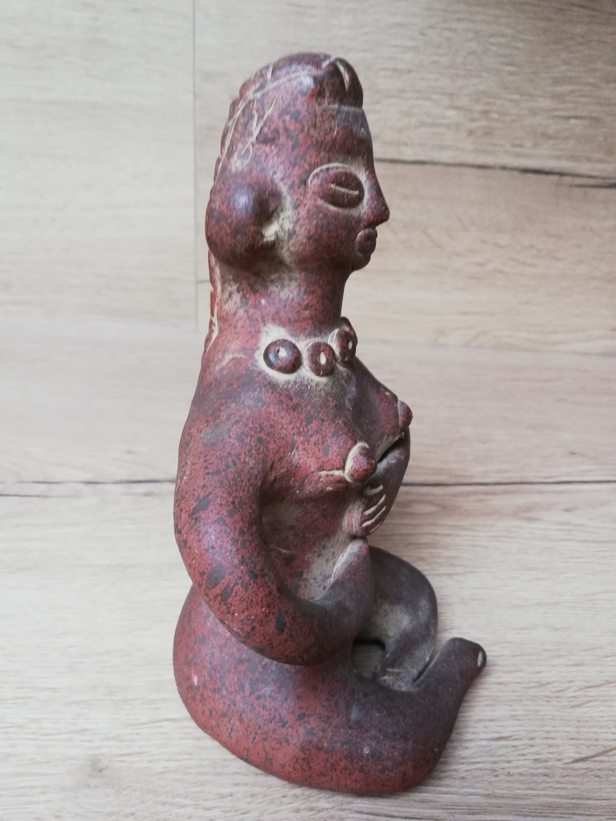 Statuette Femme Précolombienne Mexique – Terre Cuite 19,5 cm – Art Mésoaméricain