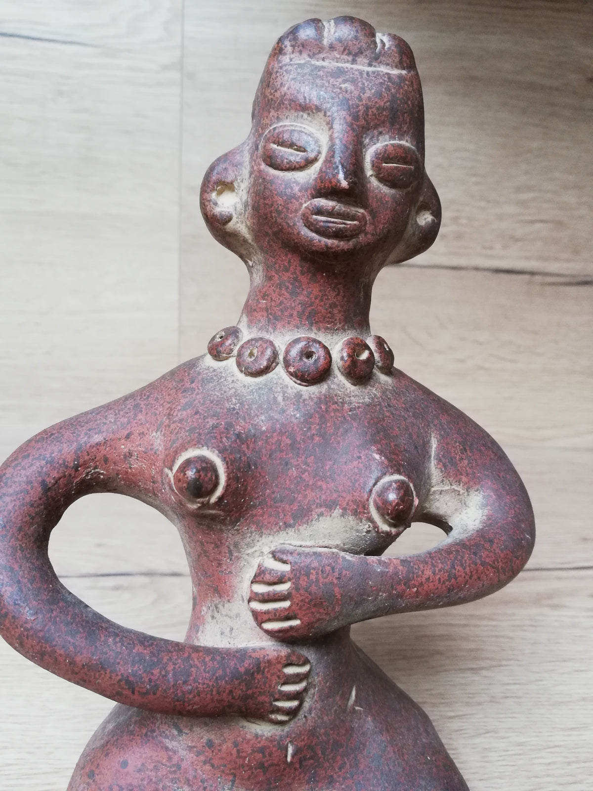 Statuette Femme Précolombienne Mexique – Terre Cuite 19,5 cm – Art Mésoaméricain
