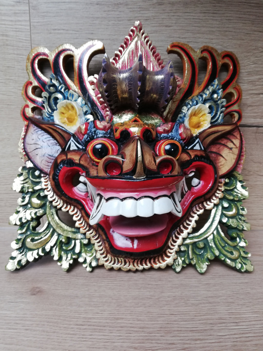 Masque Traditionnel Barong, Culture Balinaise, Masque rituel, Asie, Bali, Art mural