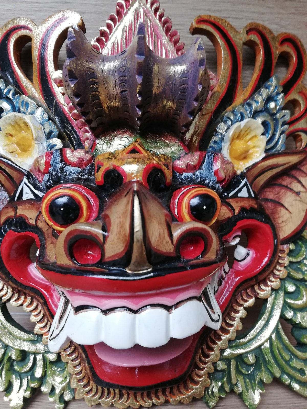 Masque Traditionnel Barong, Culture Balinaise, Masque rituel, Asie, Bali, Art mural