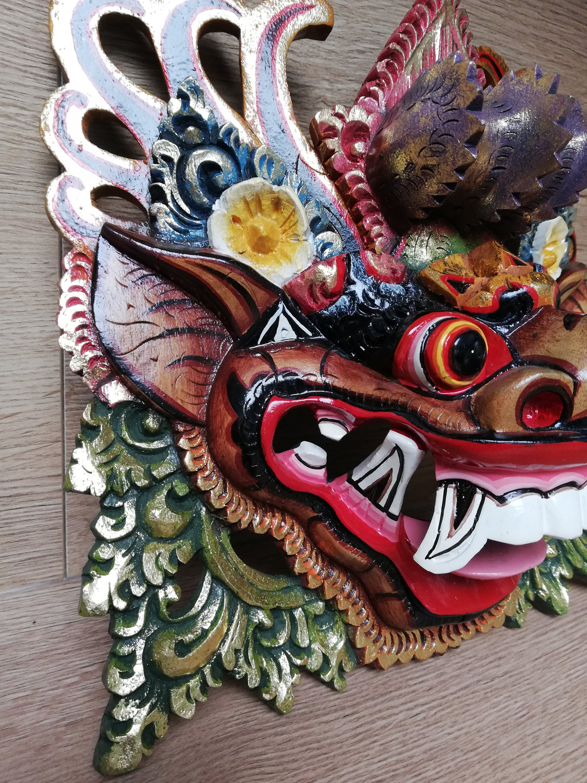 Masque Traditionnel Barong, Culture Balinaise, Masque rituel, Asie, Bali, Art mural