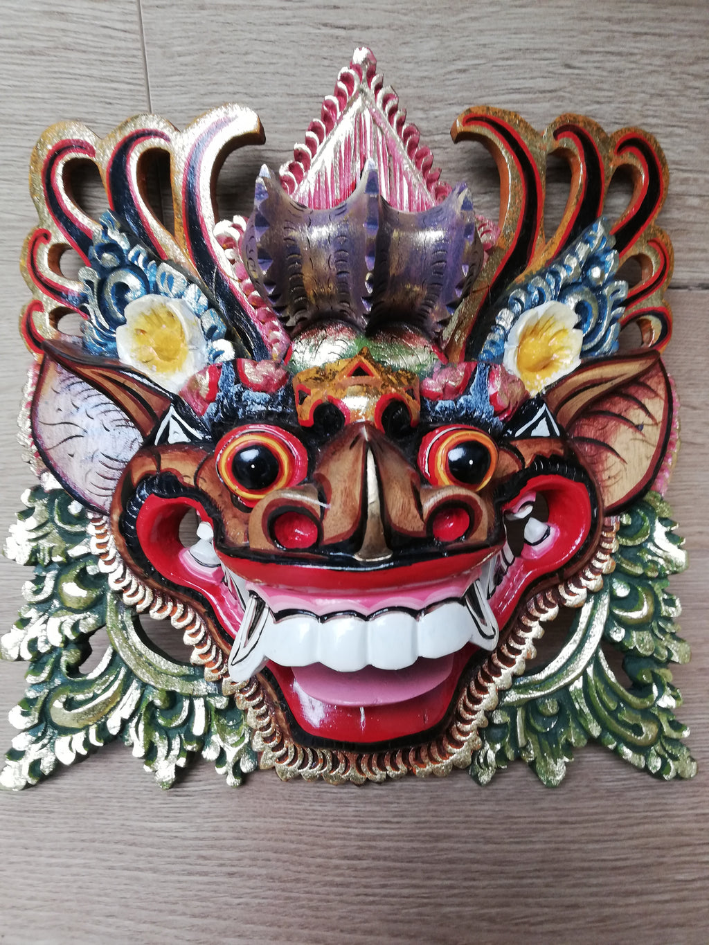 Masque Traditionnel Barong, Culture Balinaise, Masque rituel, Asie, Bali, Art mural