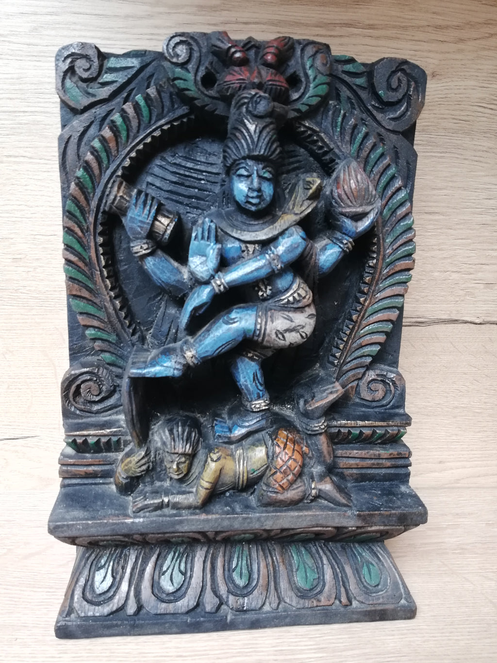 Shiva Nataraja – Sculpture murale hindoue ancienne – Seigneur de la Danse – Inde