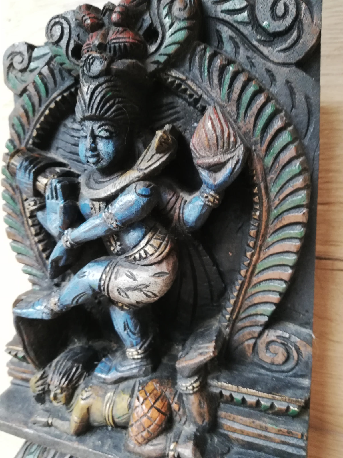 Shiva Nataraja – Sculpture murale hindoue ancienne – Seigneur de la Danse – Inde