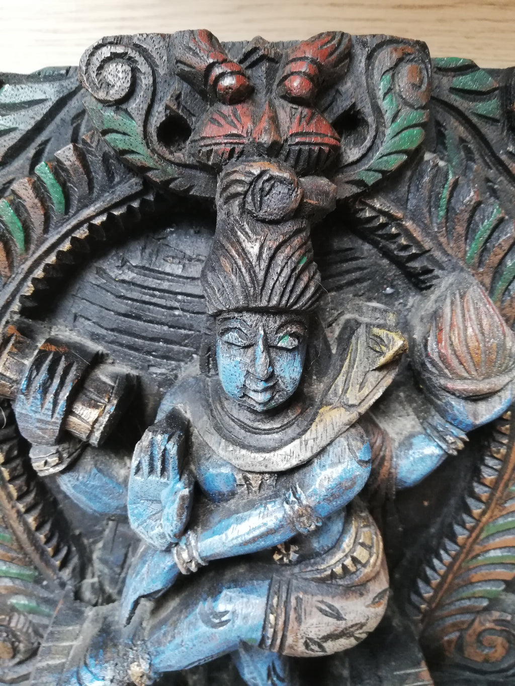 Shiva Nataraja – Sculpture murale hindoue ancienne – Seigneur de la Danse – Inde