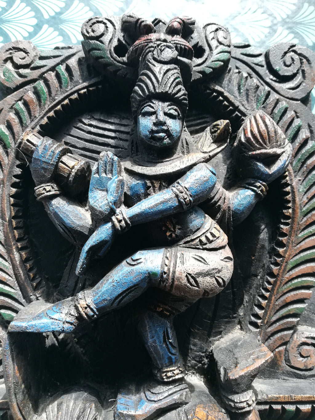Shiva Nataraja – Sculpture murale hindoue ancienne – Seigneur de la Danse – Inde