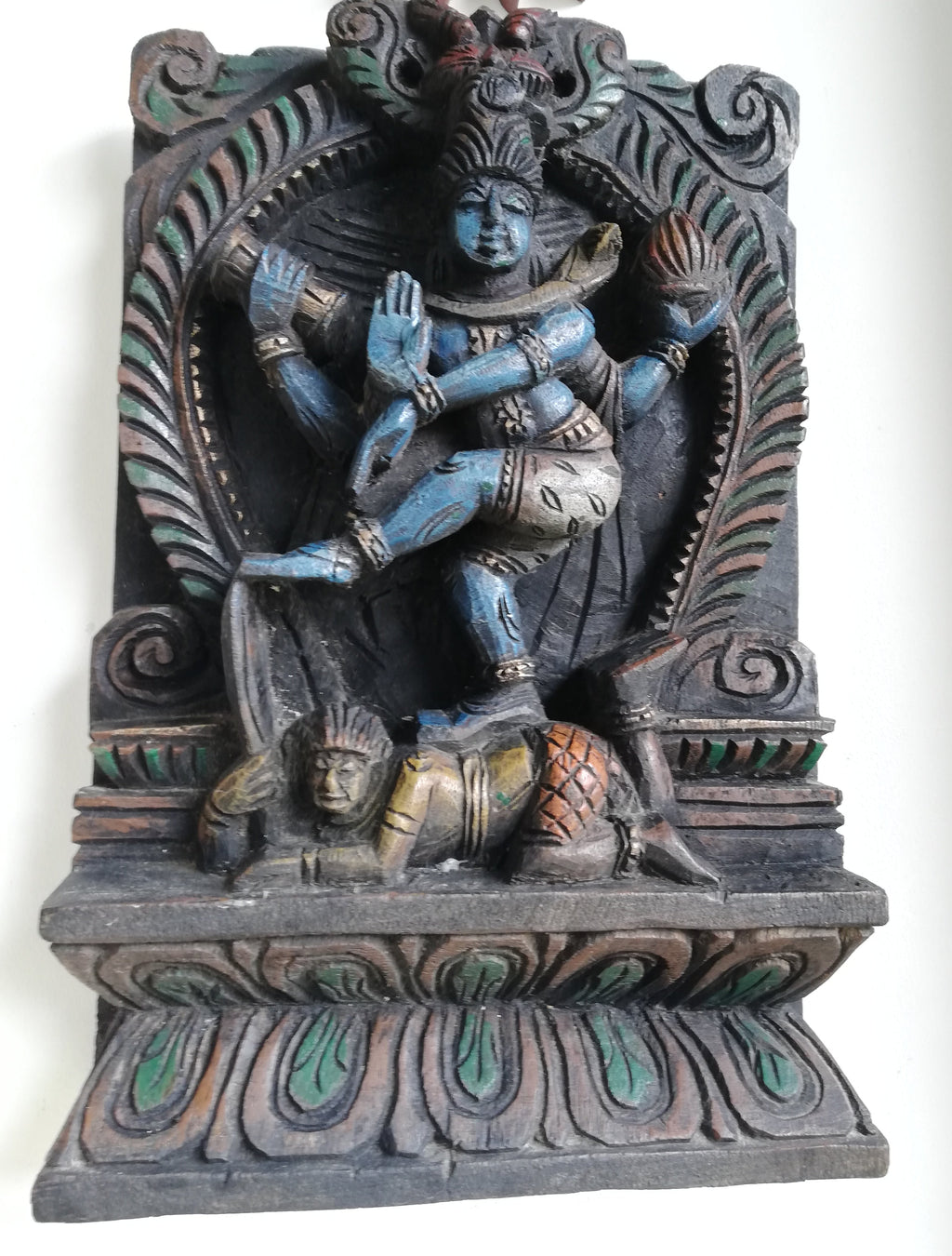 Shiva Nataraja – Sculpture murale hindoue ancienne – Seigneur de la Danse – Inde