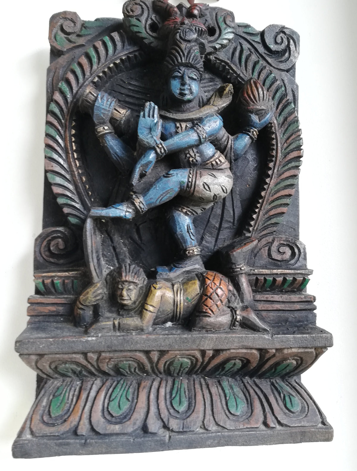 Shiva Nataraja – Sculpture murale hindoue ancienne – Seigneur de la Danse – Inde