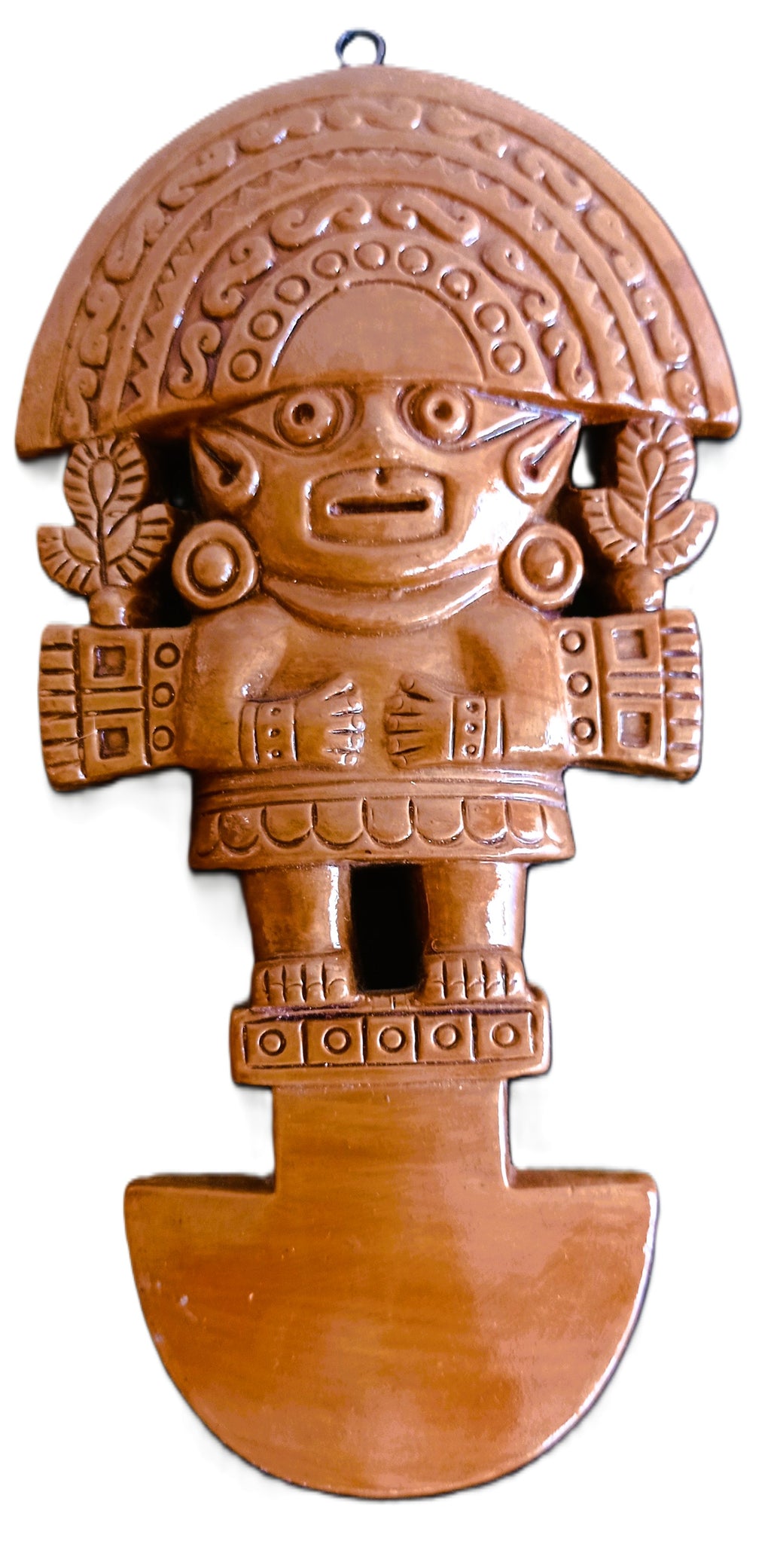 Tumi cérémoniel du Pérou – Sculpture en céramique – Art précolombien Chimú / Inca – 20 cm